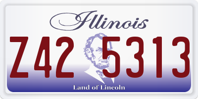 IL license plate Z425313