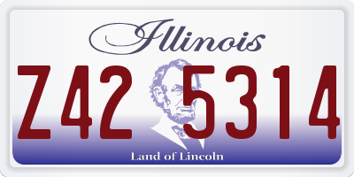 IL license plate Z425314