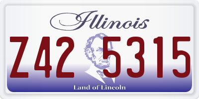 IL license plate Z425315