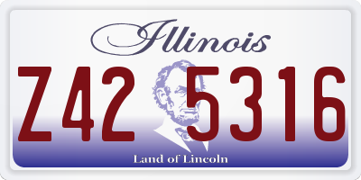 IL license plate Z425316