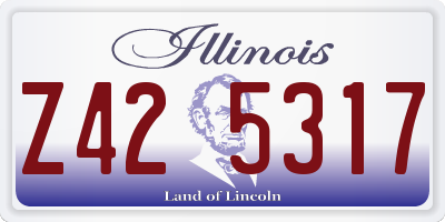 IL license plate Z425317