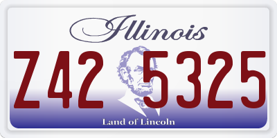 IL license plate Z425325