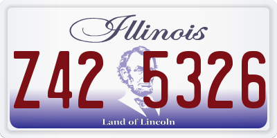 IL license plate Z425326