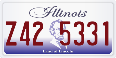 IL license plate Z425331
