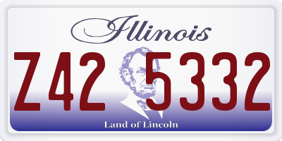 IL license plate Z425332