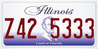 IL license plate Z425333