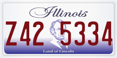 IL license plate Z425334