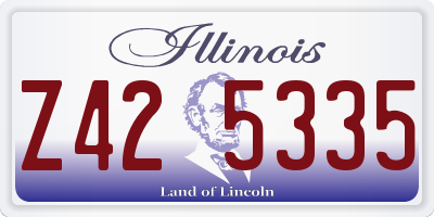 IL license plate Z425335