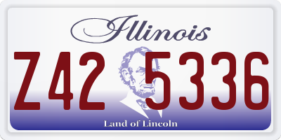 IL license plate Z425336