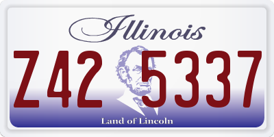 IL license plate Z425337