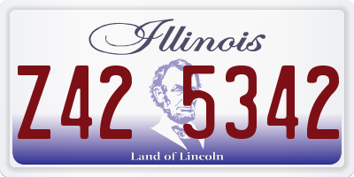 IL license plate Z425342