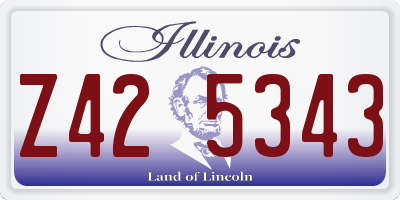 IL license plate Z425343