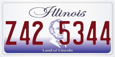 IL license plate Z425344