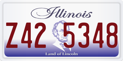 IL license plate Z425348