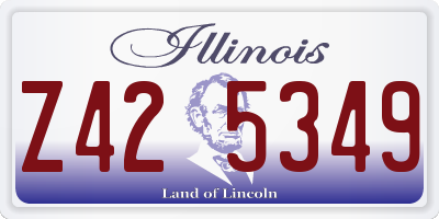 IL license plate Z425349