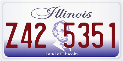 IL license plate Z425351
