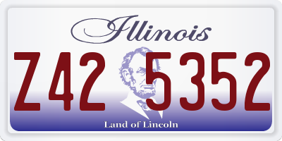 IL license plate Z425352