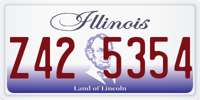 IL license plate Z425354