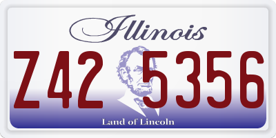 IL license plate Z425356