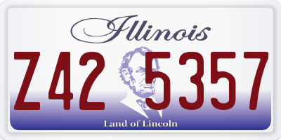 IL license plate Z425357