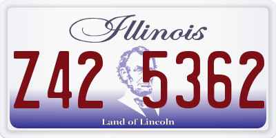 IL license plate Z425362