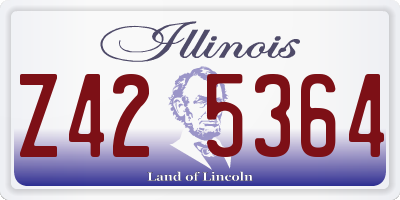 IL license plate Z425364