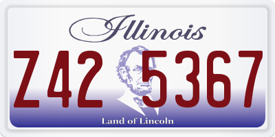 IL license plate Z425367
