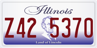 IL license plate Z425370