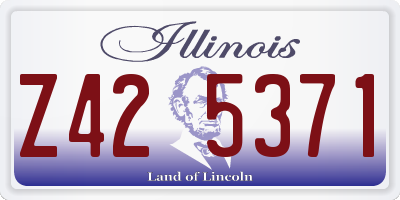 IL license plate Z425371
