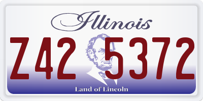 IL license plate Z425372