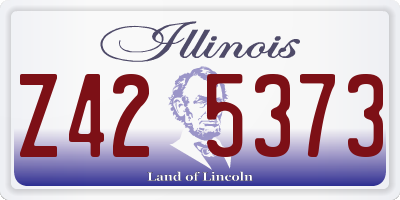 IL license plate Z425373