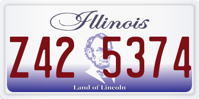 IL license plate Z425374