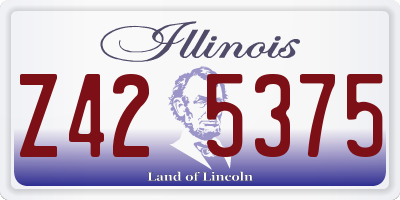 IL license plate Z425375