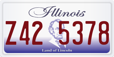 IL license plate Z425378