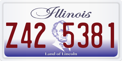 IL license plate Z425381