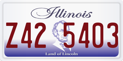 IL license plate Z425403