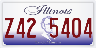 IL license plate Z425404