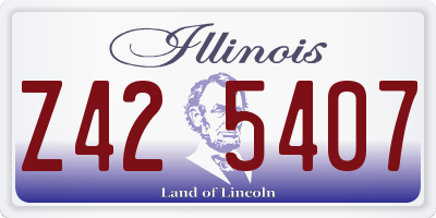 IL license plate Z425407