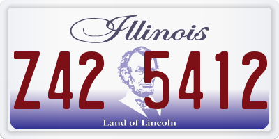 IL license plate Z425412