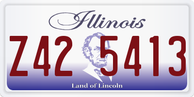 IL license plate Z425413