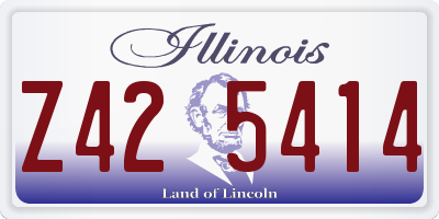 IL license plate Z425414