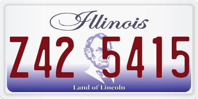 IL license plate Z425415