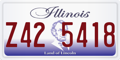 IL license plate Z425418