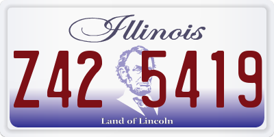 IL license plate Z425419