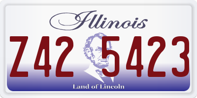 IL license plate Z425423