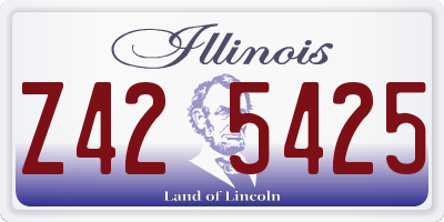 IL license plate Z425425
