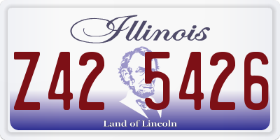IL license plate Z425426