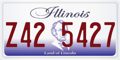 IL license plate Z425427
