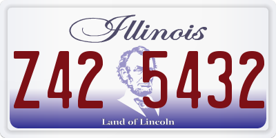 IL license plate Z425432