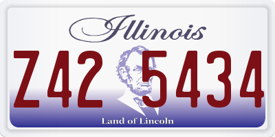 IL license plate Z425434